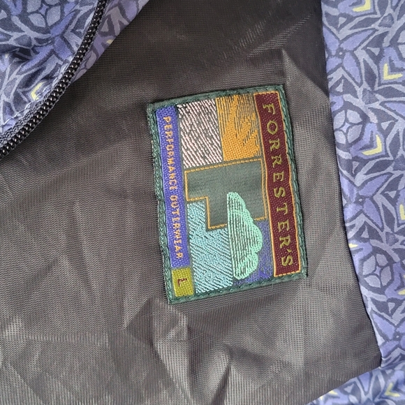 Forrester Outerwear Pullover Blue Jacket Size Large Vintage Waterproof Windbreak - Picture 4 of 7